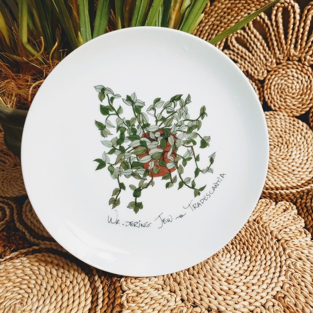 Enesco | Vintage Plant Study 1975 houseplant plate - Picture 2 of 8